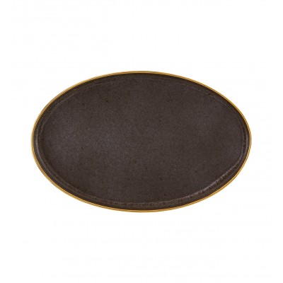 TRAVESSA OVAL 41CM BRONZE GOLD STONE